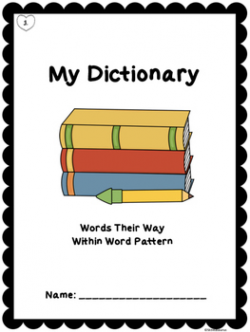 Words Their Way Student Dictionary Within Word Pattern