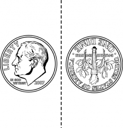 Two Sided Dime | ClipArt ETC