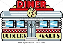 Retro Diner Clip Art | Harmony | Retro diner, 1950s diner ...