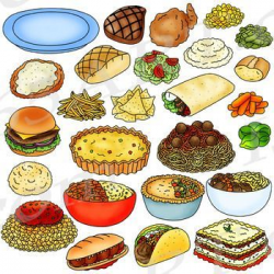 Dinner Clipart - Dinner Foods Clipart & Meals | Teachers Pay ...