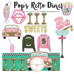 Pop's Retro Diner Clipart, Fashion Art, Fashion Girls ...