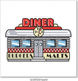 Free art print of 1950s Fifties Diner Clip Art