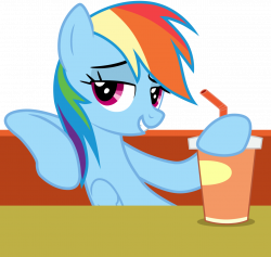 At The Diner With Rainbow Dash by TomFraggle on DeviantArt