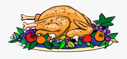 Thanksgiving Feast Food Plate Clipart - Turkey Dinner ...