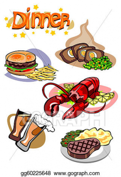 Vector Art - Dinner menu pictures. Clipart Drawing ...
