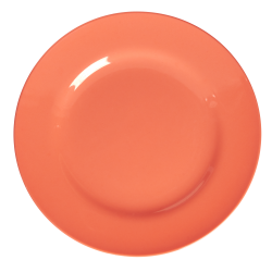 Neon Pastel Orange Melamine Dinner Plate - By RICE.DK - Pinks & Green
