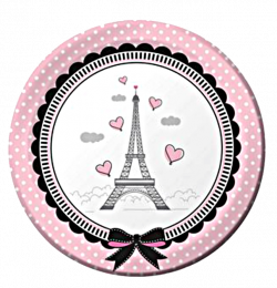 Pink Paris Party Lunch Plates | Just Party | Just Party Supplies NZ