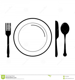 Plate Fork Knife Clip Art | Vector icon illustration of ...