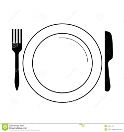 13 Plate Fork Vector Images - Dinner Plate Fork Knife Clip ...