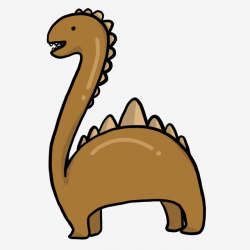 Brown Long-haired Dinosaur Illustration, Brown Dinosaur ...