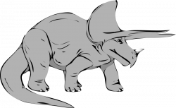 Triceratops clipart - Pencil and in color triceratops clipart