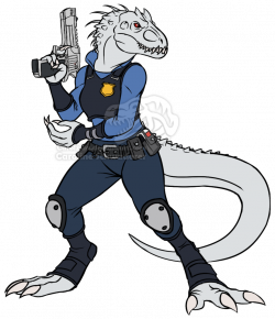 An anthro Indominus Rex dressed as Judy Hopps from Zootopia ...