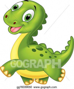 Vector Art - Happy cartoon dinosaur. Clipart Drawing ...