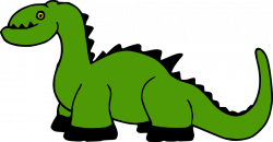 Extinct clipart green dinosaur - Pencil and in color extinct clipart ...