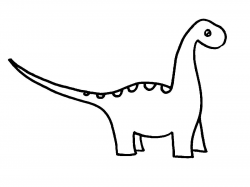 Dinosaur Clipart Outline Clipart Clipart Images Black and ...
