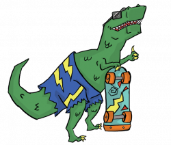 Card of the Day: Boss - Totally T-Rex (A skateboarding dinosaur ...