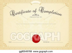 EPS Illustration - Certificate, diploma of completion. frame ...
