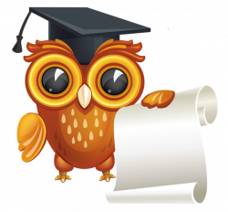 Owl with Diploma PNG Clipart Image | School clip | Pinterest ...