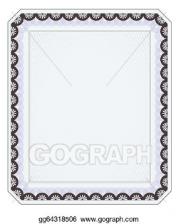 Vector Stock - Blank diploma frame template. Stock Clip Art ...
