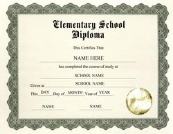 elementary school diploma printable free | Download ...