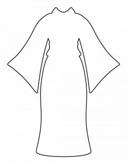 Kimono pattern. Use the printable outline for crafts, creating ...
