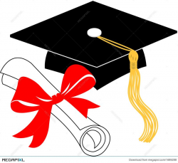 Graduation diploma and cap/eps | Clipart | Graduation ...
