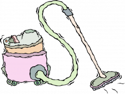 Vacuum Cleaner Suctions Dust and Dirt - Vector Image