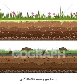 Vector Clipart - Underground layers seamless background ...