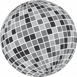Grey Black White Disco Ball transparent PNG - StickPNG
