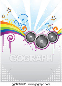 Vector Art - Colorful party disco flyer. Clipart Drawing ...