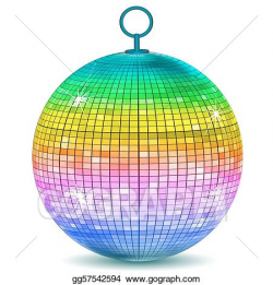 Vector Illustration - Colorful disco ball. EPS Clipart ...