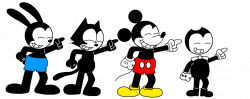 Oswald, Felix, Mickey and Bendy doing Disco dance by MarcosPower1996 ...