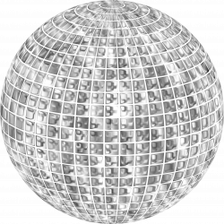 Clipart - Glimmering Disco Ball Enhanced No Background