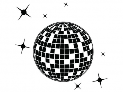 Disco Ball #1 Dance Button Fly Collar Bell Bottom Jeans Trendy Pop Art  Culture Retro Logo .SVG .JPG Clipart Vector Cricut Cutting File