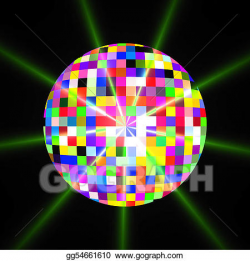 Stock Illustration - Disco mirror glitter ball. Clipart ...