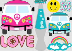 Hippy Party Clip Art. | clip art for school | Hippie party ...