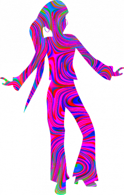 Clipart - Colourful disco dancer