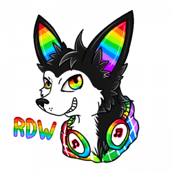 Rainbow Disco Wolf Head Shot by chococookie5 on DeviantArt