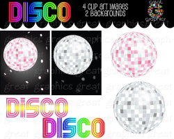 Disco Ball Digital Clip Art Disco Party Retro Clipart Dance Clipart 70s  Disco Party Clipart Digital Retro Clip Art - Instant Download