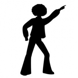 Disco Dancer Silhouette 01 Stencil | Free Stencil Gallery ...