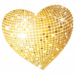 Gold Disco Heart PNG Clipart Picture | Gallery Yopriceville - High ...