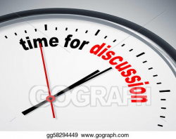 Stock Illustration - Time for discussion. Clip Art ...