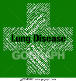 Clip Art - Lung disease shows ill health and ailment. Stock ...
