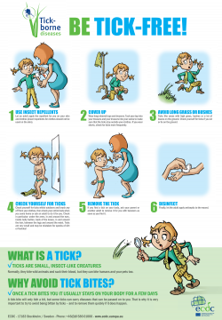 Poster on ticks and preventive measures, for children living in ...