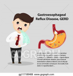 Vector Clipart - Gastro-esophageal reflux disease (gerd ...