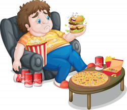 Childhood obesity Overweight Disease - A fat man sitting on a sofa ...