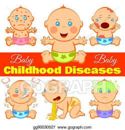 Vector Art - Childhood diseases background. Clipart Drawing ...