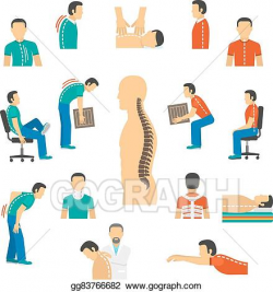 Vector Art - Diagnosis and treatment spine diseases. EPS ...