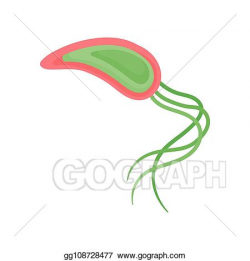 Vector Stock - Flat vecrtor icon of dangerous virus with ...