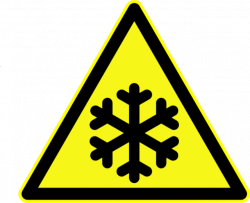 Science Laboratory Safety Signs: Low Temperature Warning Symbol ...